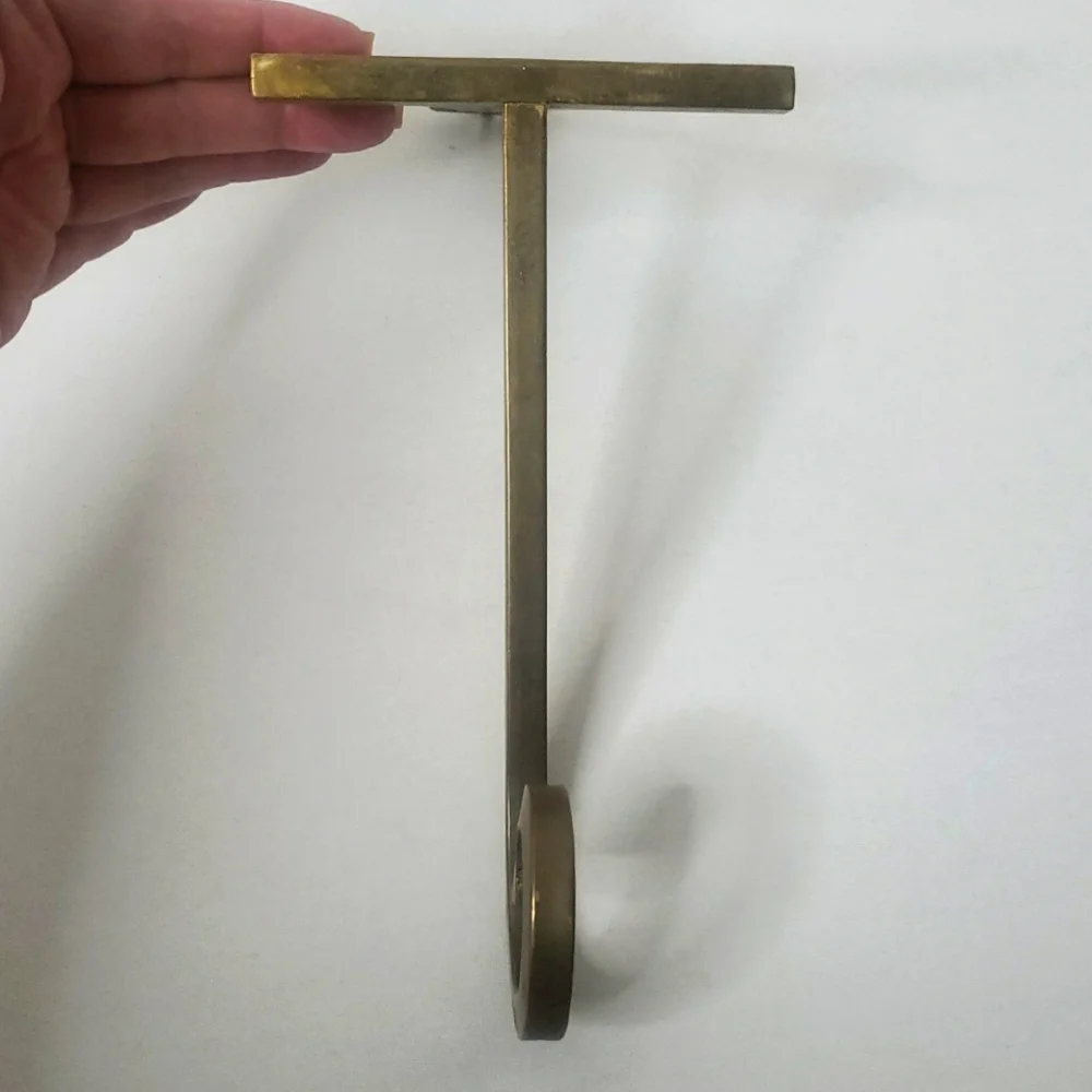 Vintage Cost Plus Brass Christmas Tree Stocking Holder For Mantel